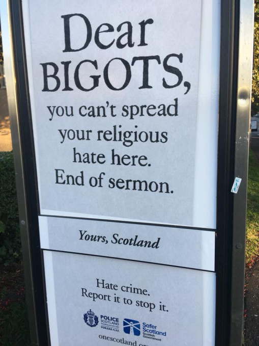 Dear bigots, you can´t spread your religious hate here. End of sermon.