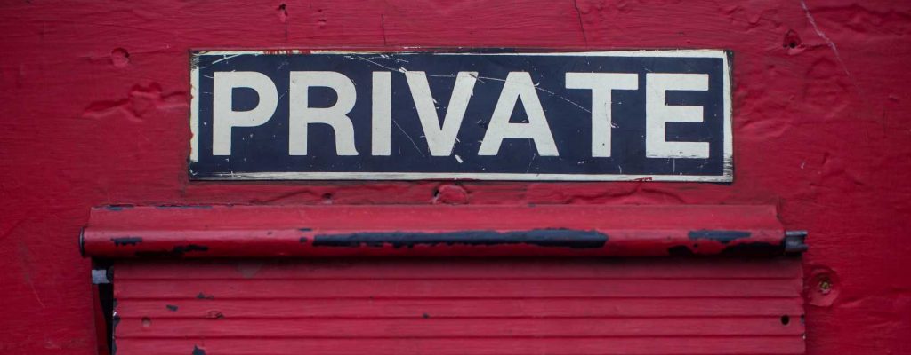 Private sign